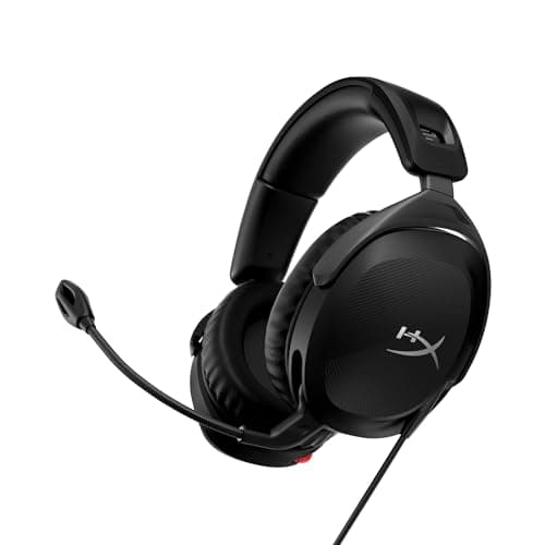 A wired gaming headset on a stand — best cheap gaming headsets